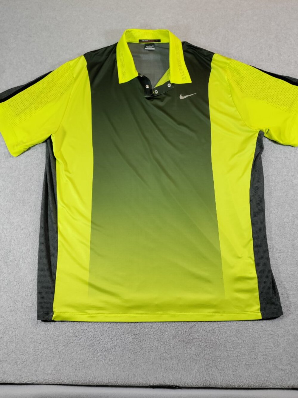 Nike Tiger Woods Mens XXL Dri-FIT Golf Polo Volt Green Shirt